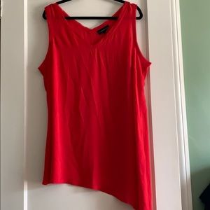 Lane Bryant sleeveless top - asymmetrical red 20